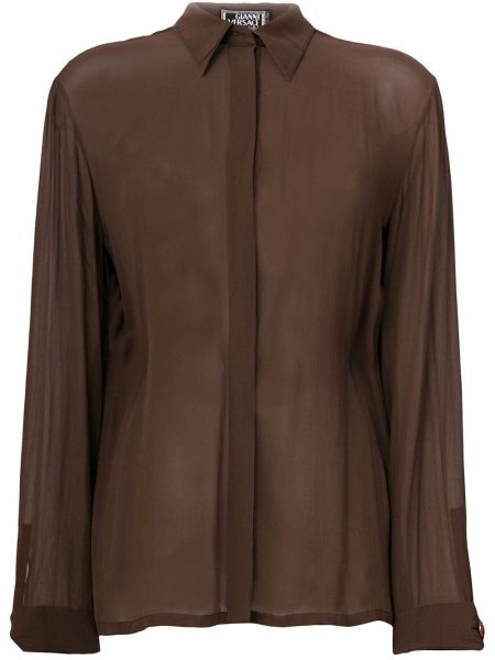 Camisa Versace Pre-owned marrón