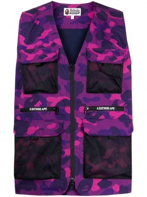 Gilet con stampa camouflage A Bathing Ape® viola