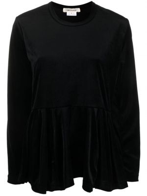 Tricou de catifea Comme Des Garçons negru