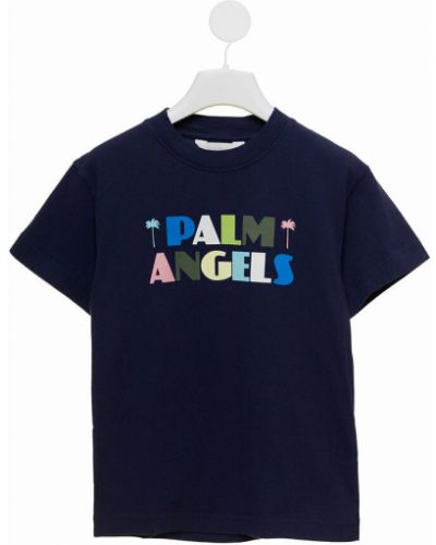 T-shirt Palm Angels, niebieski