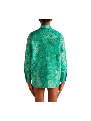 Blusa con estampado con estampado de cachemira Etro verde