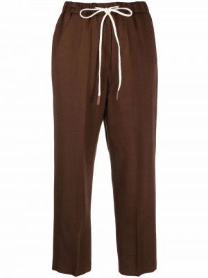 Pantalones rectos con cordones Alysi marrón