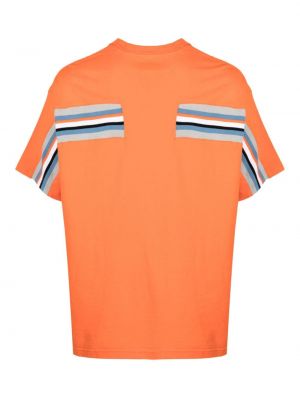 Pruhované bavlněné tričko Facetasm oranžové