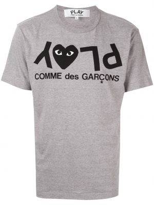 Tričko s potiskem Comme Des Garçons šedé