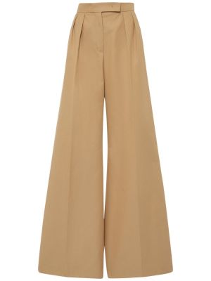 Pantaloni di cotone Max Mara beige