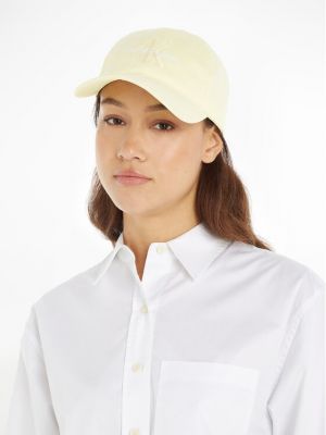 Καπέλο Calvin Klein Jeans κίτρινο