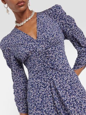 Jedwabna sukienka midi w kwiatki Isabel Marant