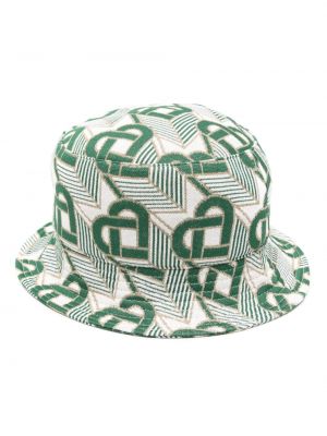Cappello con visiera con motivo a cuore Casablanca verde
