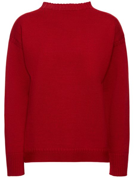 Suéter de lana de punto Totême rojo