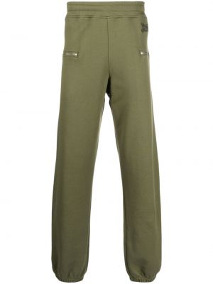 Sportovní kalhoty na zip s kapsami Moschino zelené