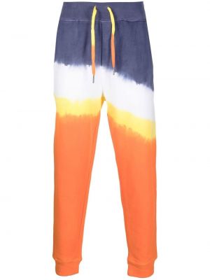 Tie dye spodnie sportowe Polo Ralph Lauren pomarańczowe
