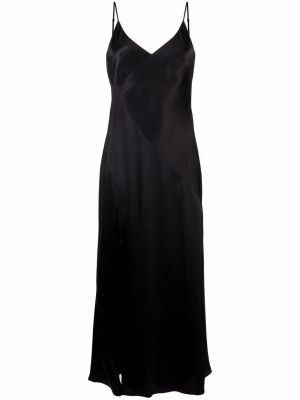 Шелковое платье с V-образным вырезом 12 Storeez, черный