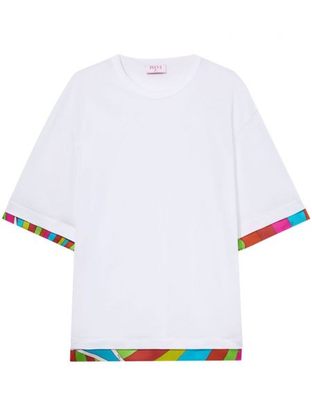 Βαμβακερή μπλούζα με σχέδιο Pucci λευκό