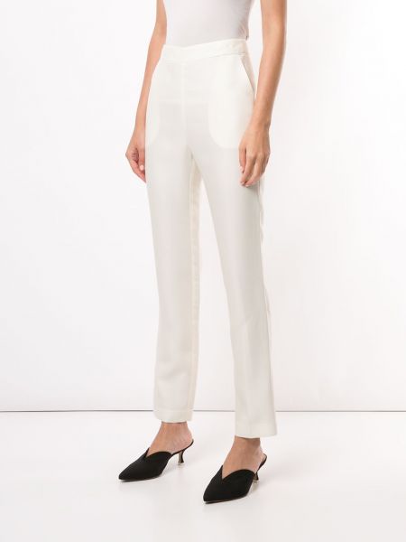 Kalhoty s vysokým pasem Macgraw bílé