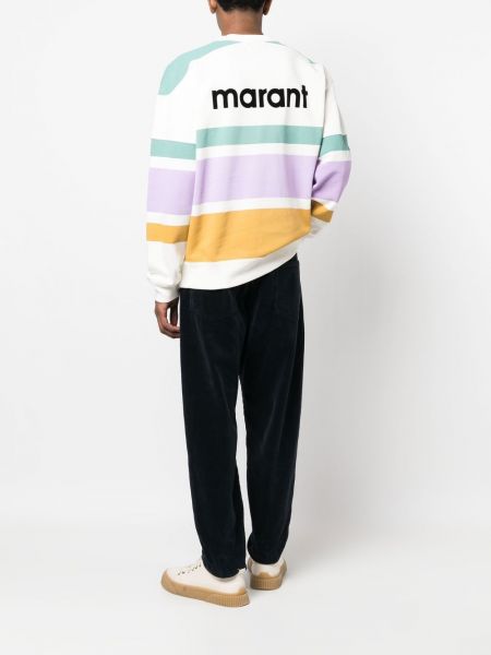 Sweatshirt mit rundhalsausschnitt mit print Marant weiß