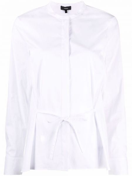 Camisa de algodón Theory blanco