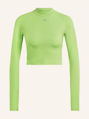 Koszulka z długim rękawem z siateczką Adidas zielona