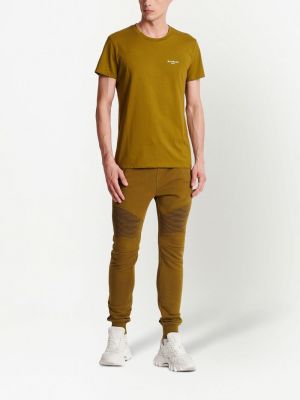 T-shirt à imprimé Balmain marron