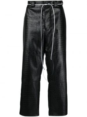 Pantaloni cu picior drept 4sdesigns negru