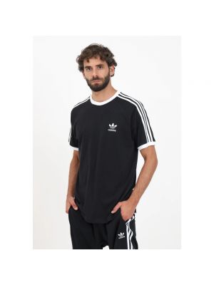 T-shirt a righe Adidas Originals nero