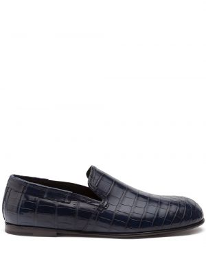 Slip-on кожени ниски обувки Dolce & Gabbana синьо