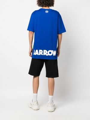 T-shirt en coton à imprimé Barrow bleu