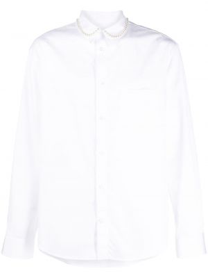 Памучна риза с мъниста Simone Rocha бяло