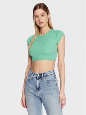 Priliehavá blúzka Calvin Klein Jeans zelená