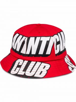 Панама с логотипом Anti Social Social Club, красная