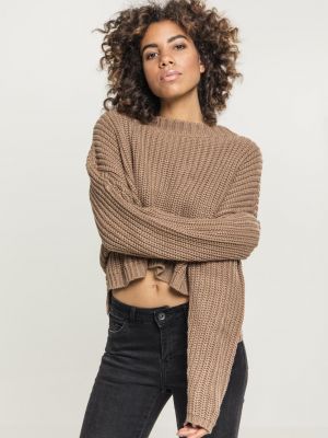 Sweter oversize relaxed fit Urban Classics brązowy