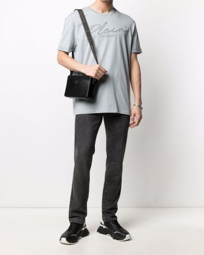 Camiseta con bordado Philipp Plein gris