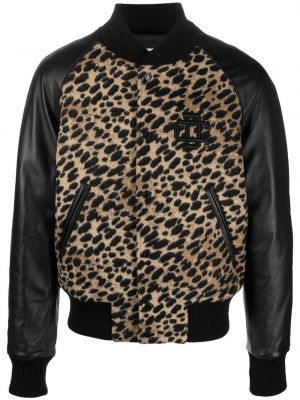 Bomber jakna s potiskom z leopardjim vzorcem Dsquared2