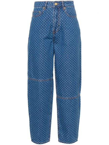 Jeans mit schmalen beinen Ganni blau
