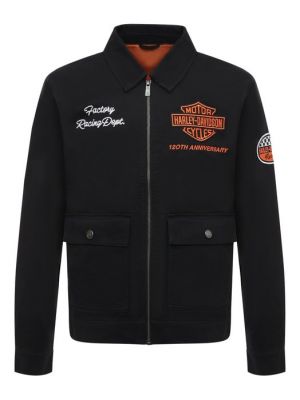Хлопковая куртка Harley Davidson черная