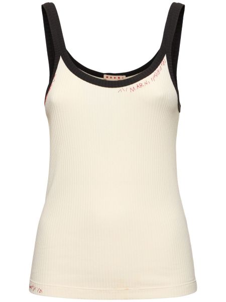 Jersey tank top Marni hvit