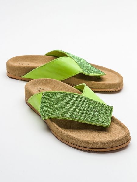 Bőr flip-flop Luvishoes zöld