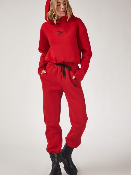 Flīsa treniņtērps ar apdruku Happiness İstanbul sarkans