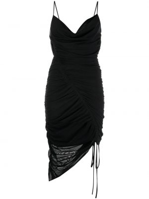 Průsvitné pletené šaty z nylonu s výstřihem do v Jonathan Simkhai Standard - černá
