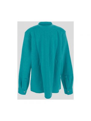 Camisa de lana mohair Jil Sander azul