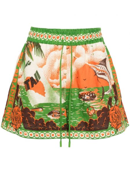 Shorts mit print Alemais orange