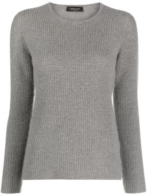 Пуловер с кръгло деколте Fabiana Filippi сиво