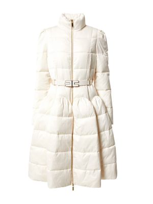Памучно палто Elisabetta Franchi бяло