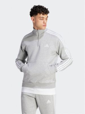Dryžuotas fliso džemperis Adidas pilka