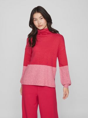 Džemperis ar augstu apkakli Vila rozā