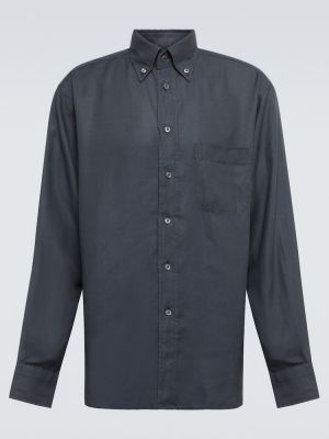 Lyocellová košeľa Tom Ford modrá