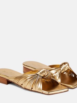 Kožené sandály Souliers Martinez zlaté