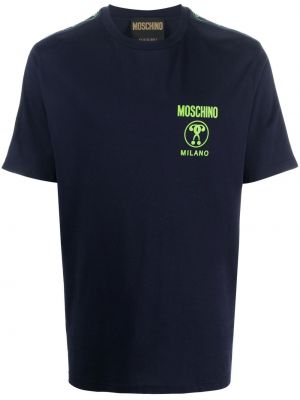 T-shirt a righe Moschino blu