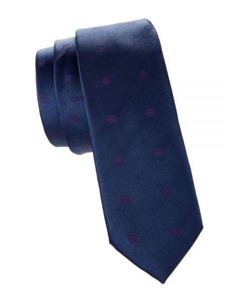 Жаккардовый шелковый галстук Givenchy синий