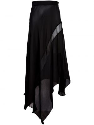 Černé hedvábné sukně Fleur Du Mal