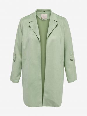 Zomšinis paltas Only žalia